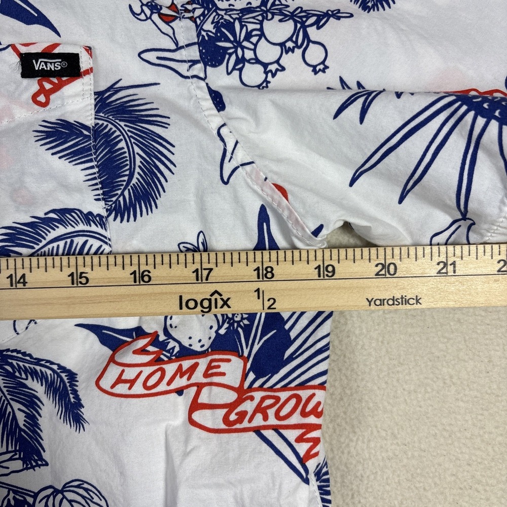 Vans Off The Wall Hawaiian Short Sleeve Buttoned Down Shirt Men's Size Small - Picture 6 of 7